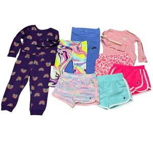 9 pc Mixed Lot 2T Girls Clothes Cute Casual Athletic Sport Nike short pant tops